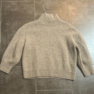 Women's Beige Turtleneck Sweater Emilia George high quality wool/yak